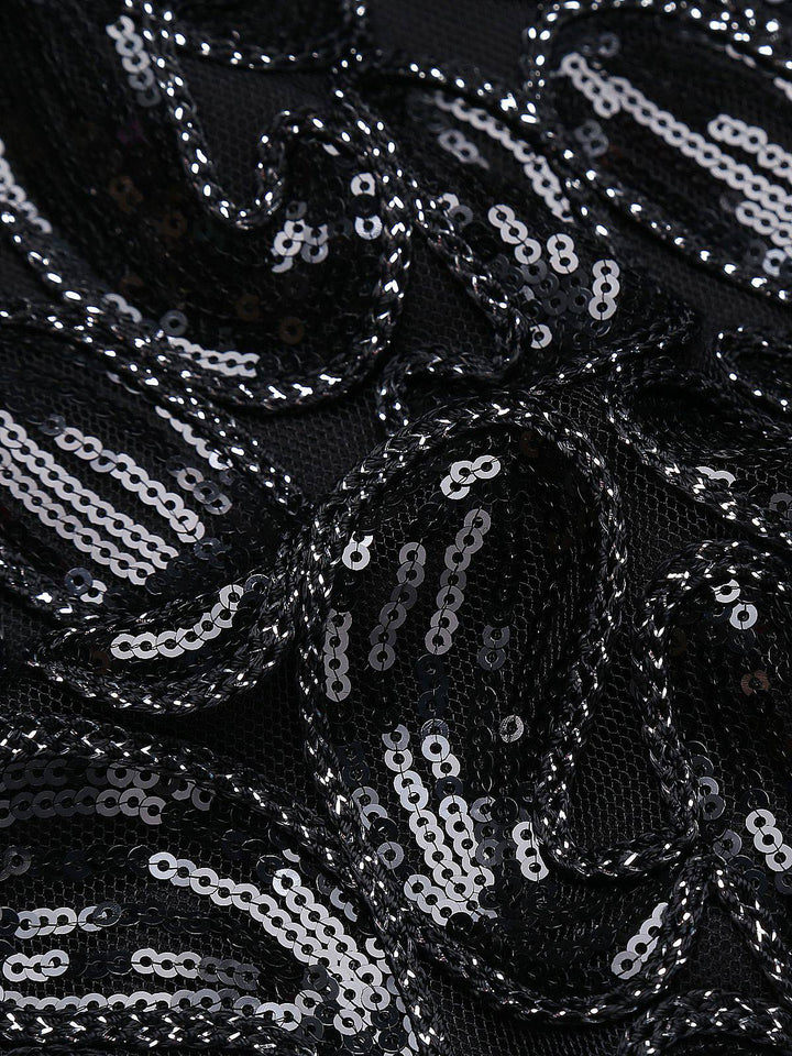 Black 1920s Sequined Glitter Dress: timeless style reimagined