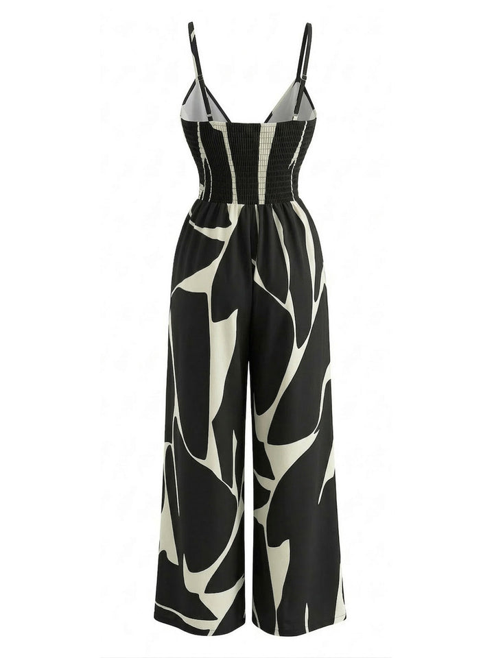 Black 1930s Wide Leg Jumpsuit 4