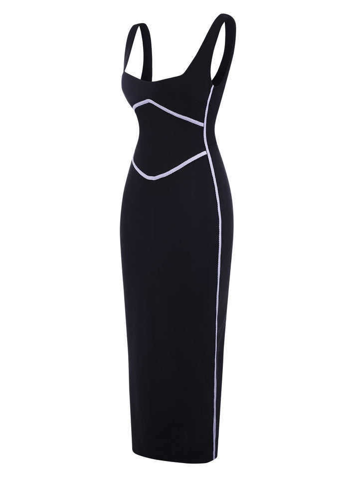 1930s Binding Square Neck Bodycon | 1930s | vintage dress, retro fashion