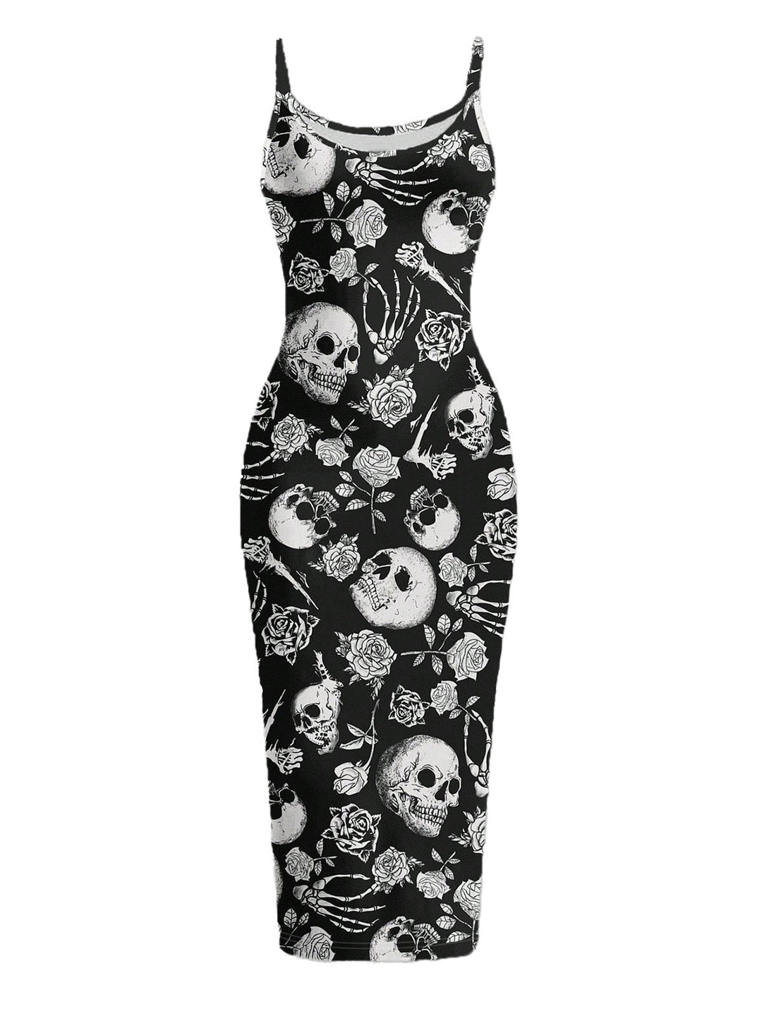Black 1930s Floral Vintage Classic Dress 2