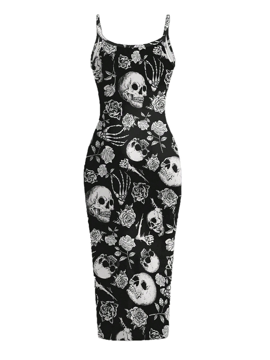 Black 1930s Floral Vintage Classic Dress 3