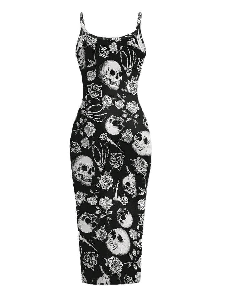Black 1930s Floral Vintage Classic Dress 3