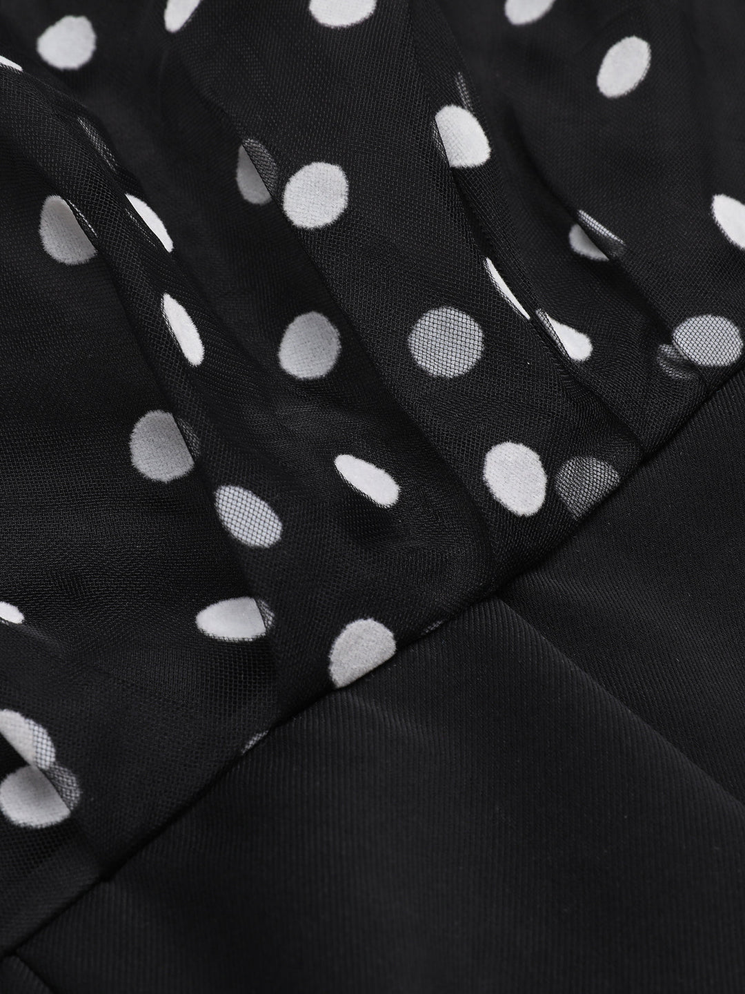 Black 1930s Polka Dots Patchwork Jumpsuit, vintage romper, retro jumpsuit - perfect for women who love vintage and retro fashion
