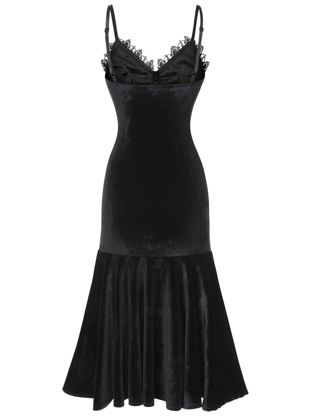 Black 1930s Spaghetti Strap Cross Lace Dress: where 1930s romance meets her modern spirit