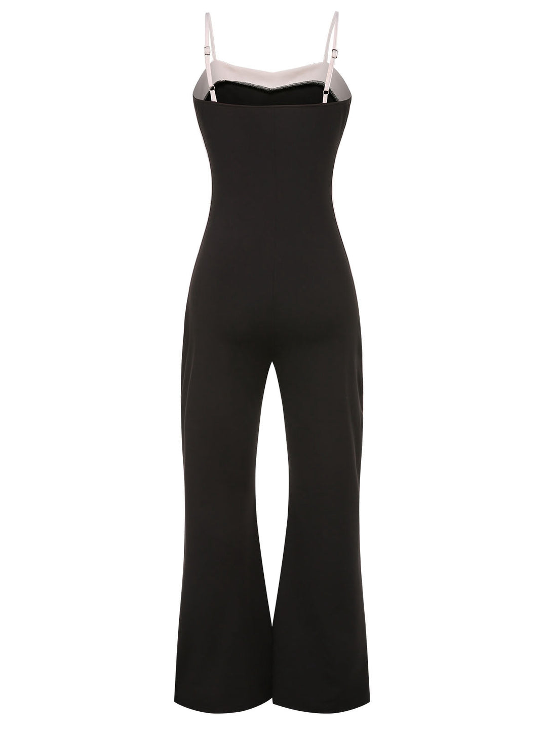 Black 1930s Spaghetti Straps Colorblock Jumpsuit, vintage romper, retro jumpsuit - perfect for women who love vintage and retro fashion