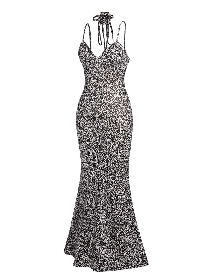 Black 1930s Spaghetti Straps Mermaid Dress, vintage dress, retro fashion - perfect for women who love vintage and retro fashion
