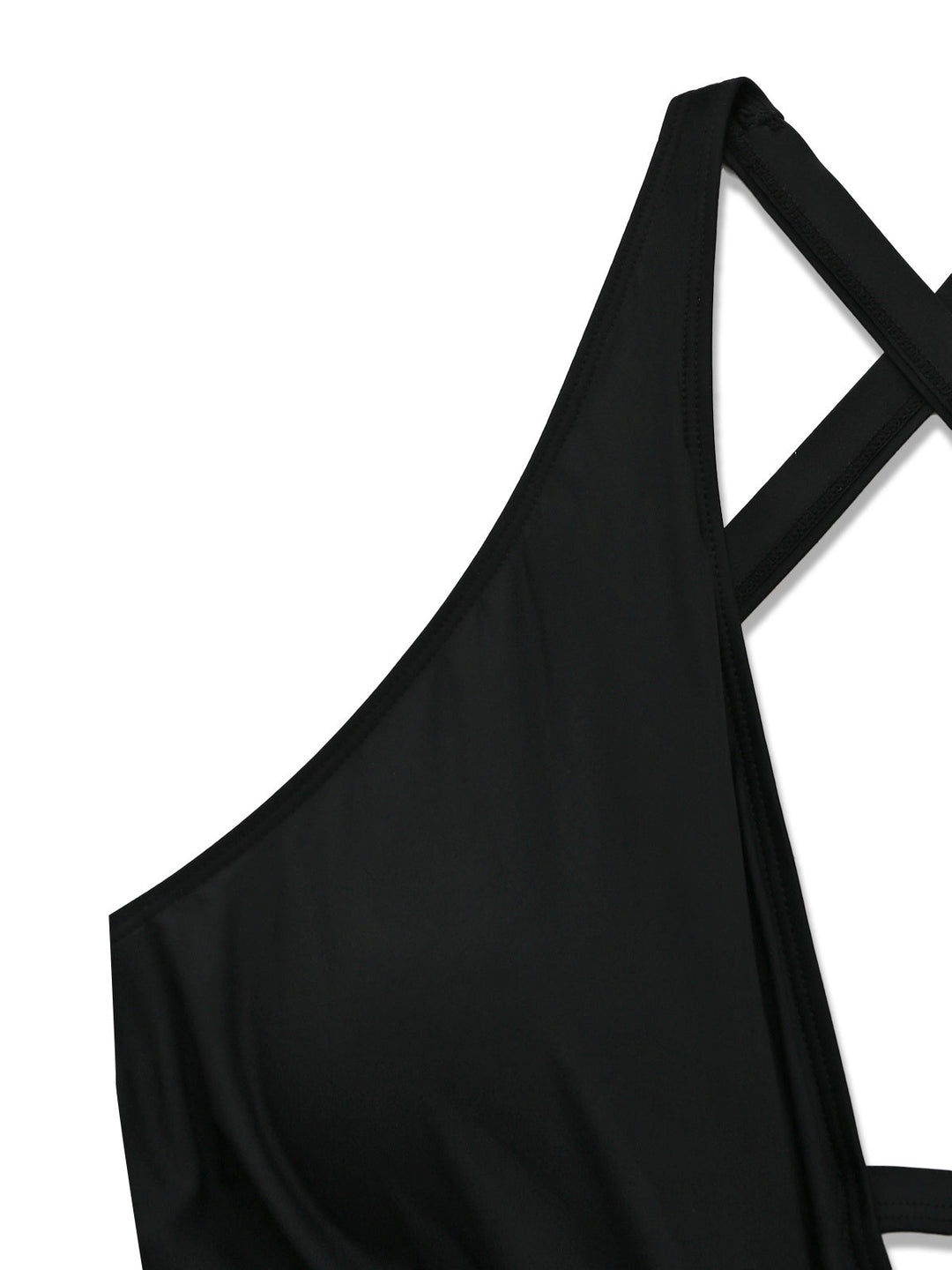 Black 1940s Crisscross Cutout Lace-Up Tankini Set: beautiful vintage fashion, retro style, classic elegance with timeless appeal