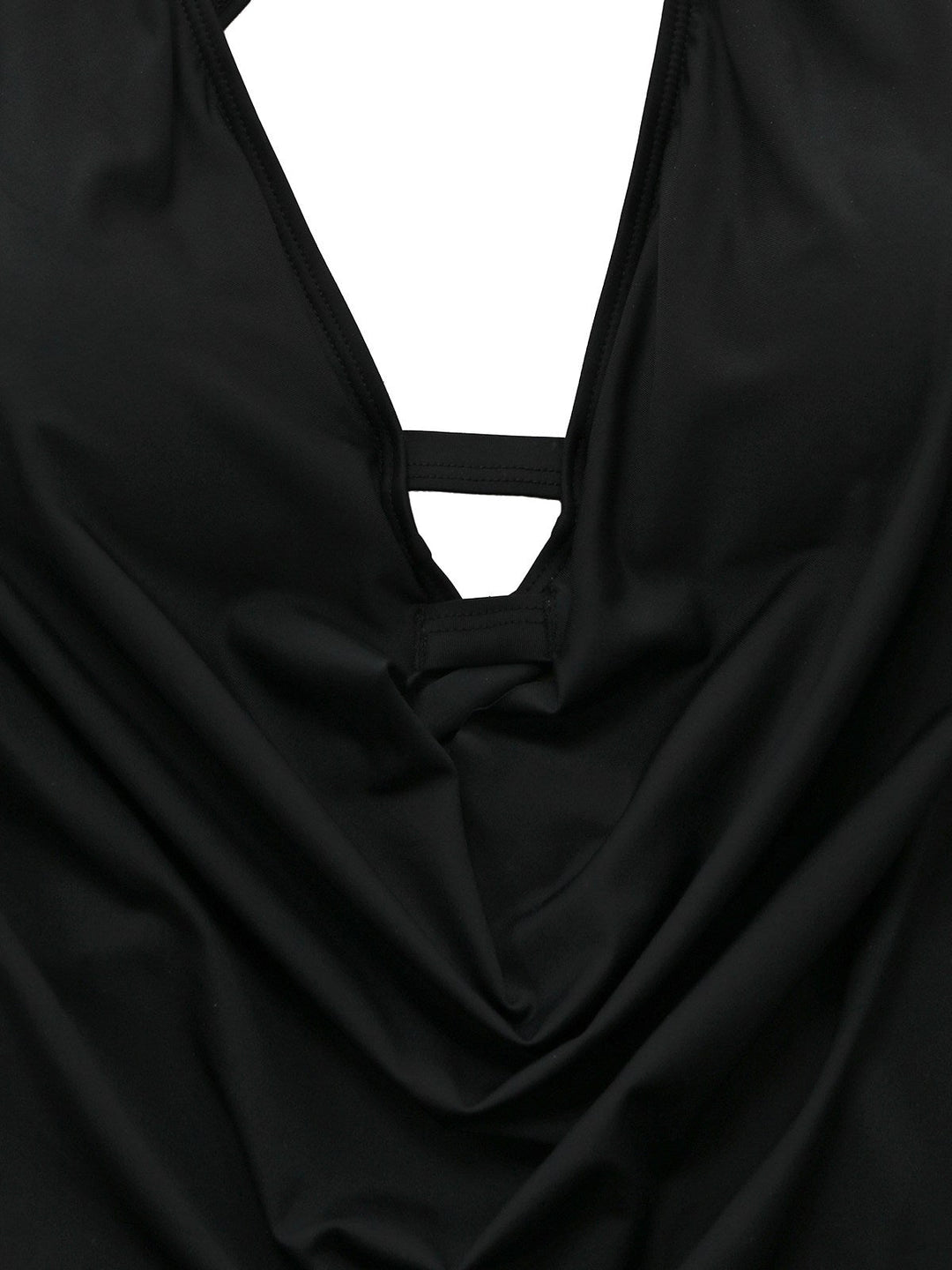 Black 1940s Crisscross Cutout Lace-Up Tankini Set | vintage fashion, retro style, classic elegance - perfect for retro fashion enthusiasts
