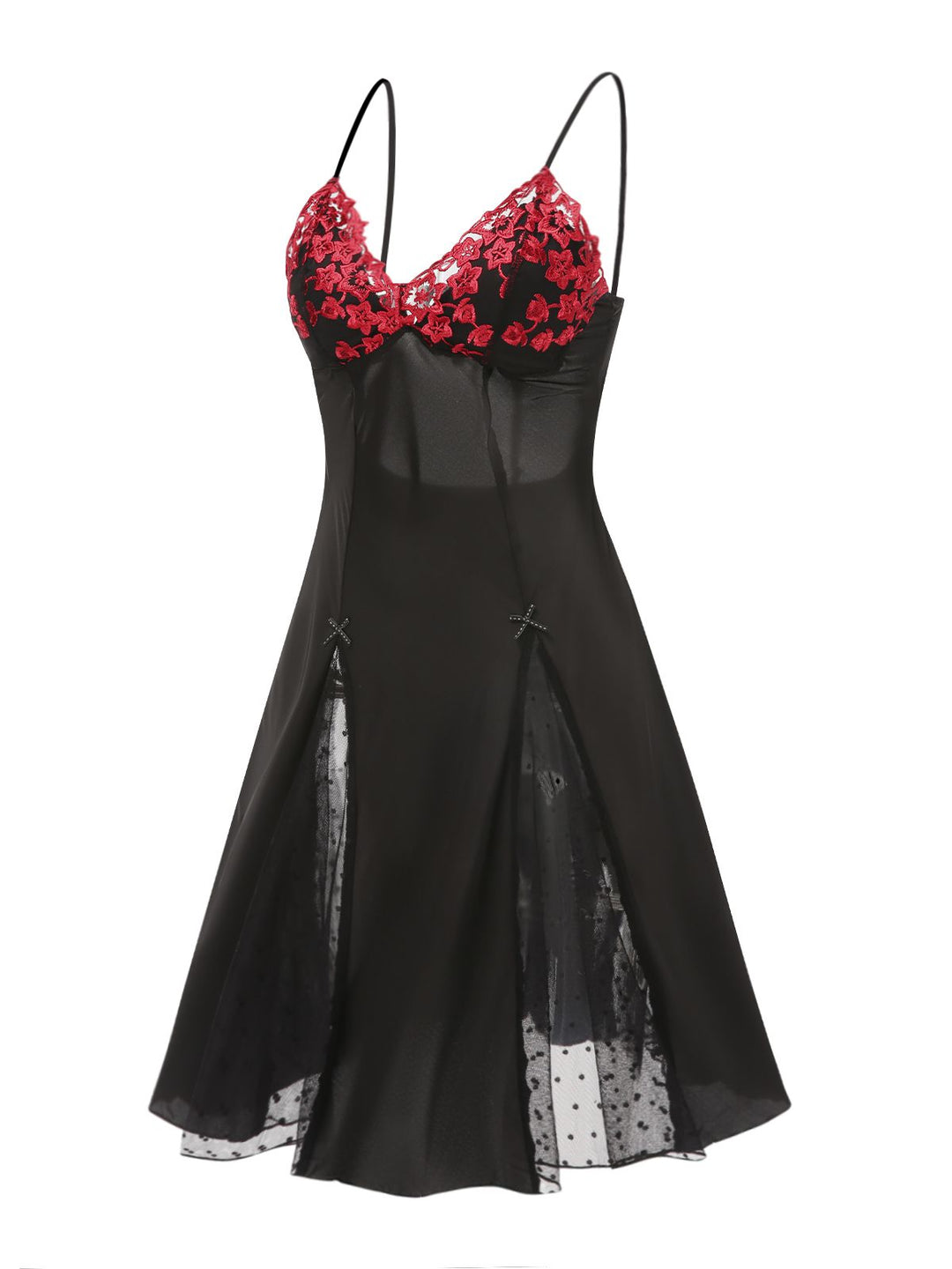 Embroide Satin Lace Nightdress | | vintage dress, retro fashion