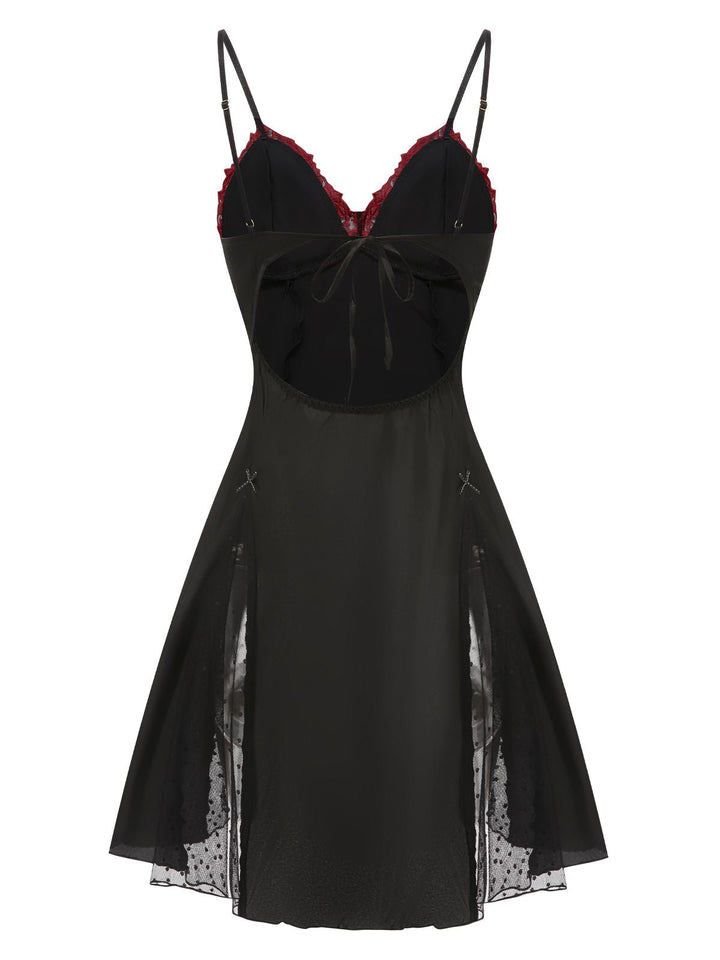 Embroide Satin Lace Nightdress | | vintage dress, retro fashion