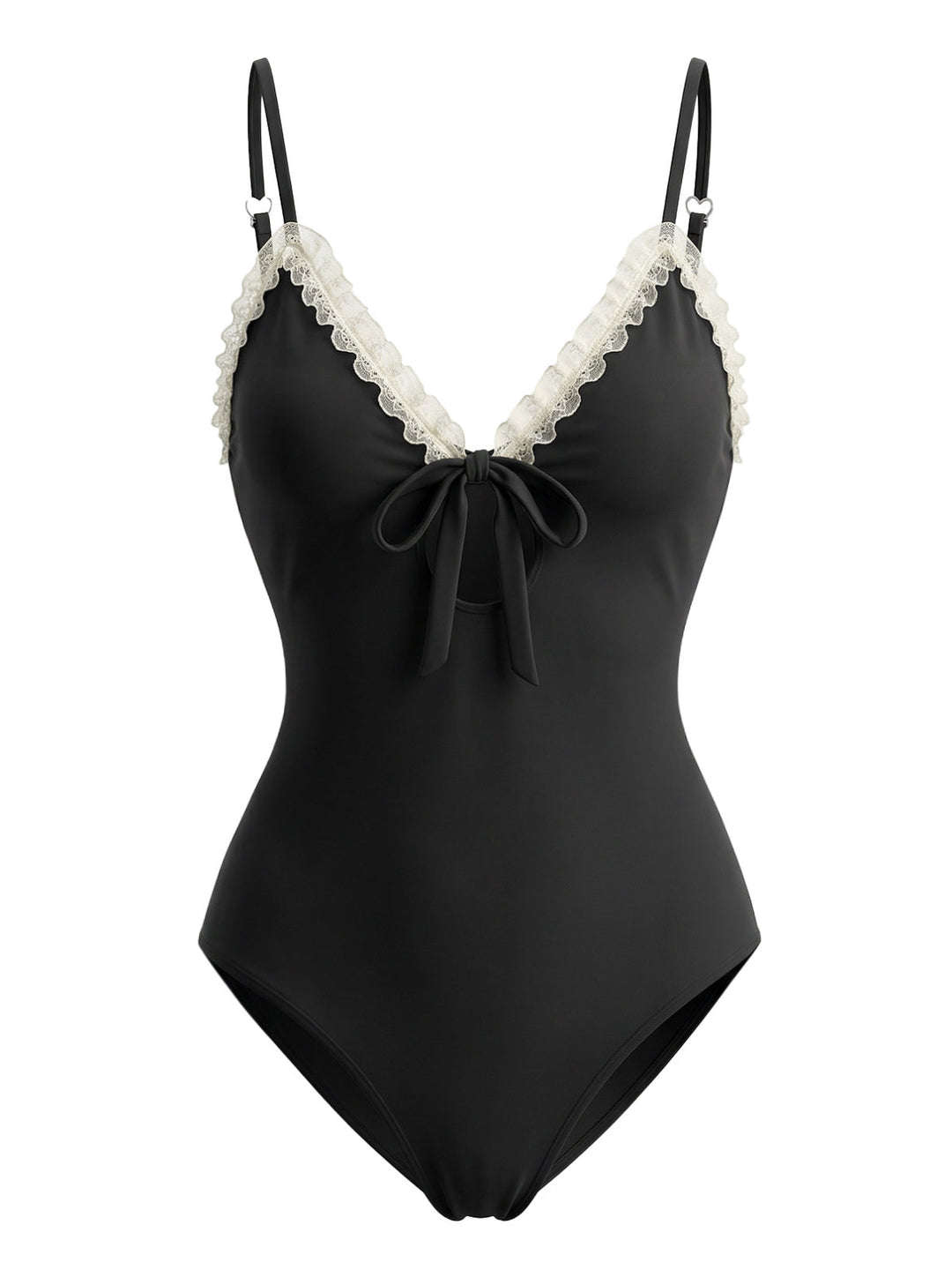 Black Vintage One Piece Swimsuit, vintage swimsuit, swimwear - perfect for women who love vintage and retro fashion