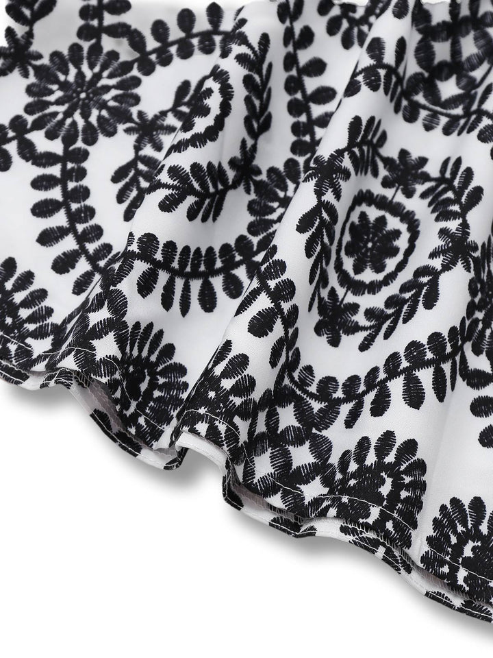 Black 1940s Lapel Tie-Waist Floral Sleeveless Dress - vintage dress, retro fashion, classic black
