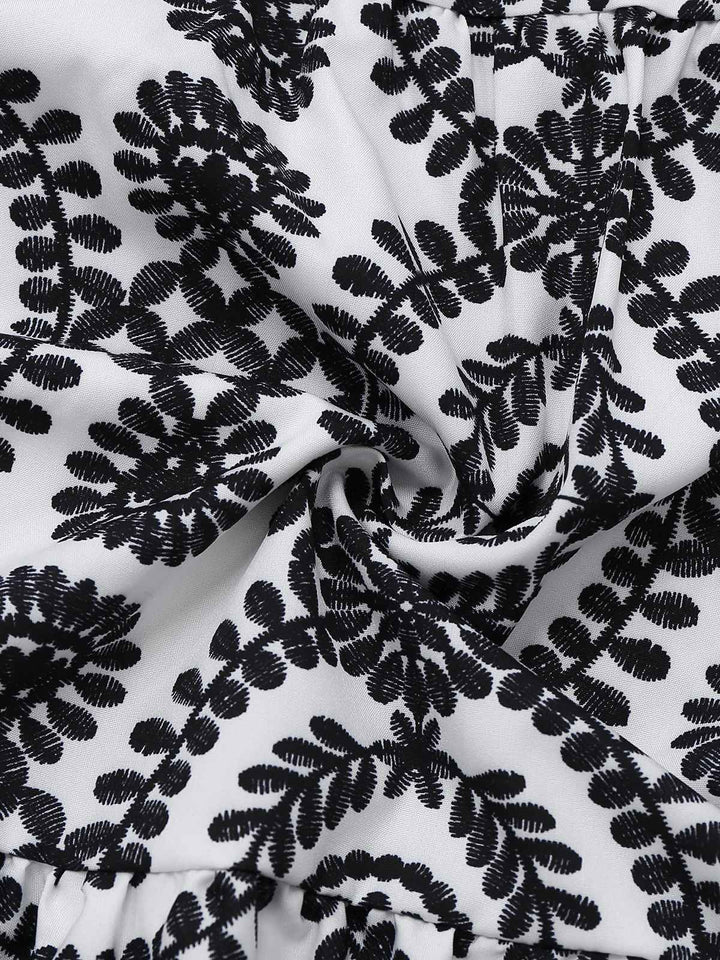 Black 1940s Lapel Tie-Waist Floral Sleeveless Dress - vintage dress, retro fashion, classic black