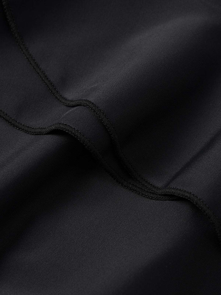 Black 1940s Layered Hem Halter Swimdress — the kind of 1940s dress that makes strangers smile