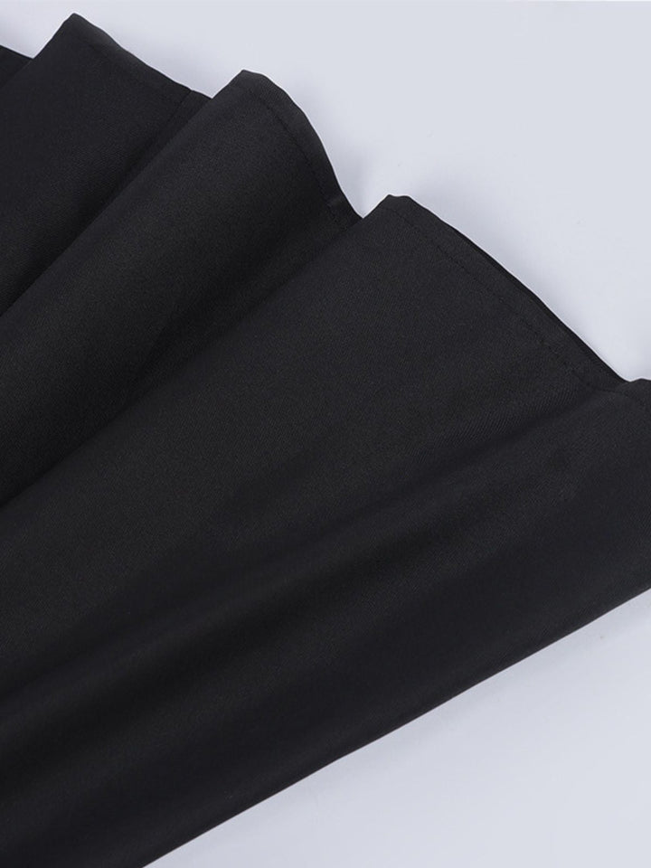 Black 1940s Nun-Style Cross Necklace Dress - vintage dress, retro fashion, classic black