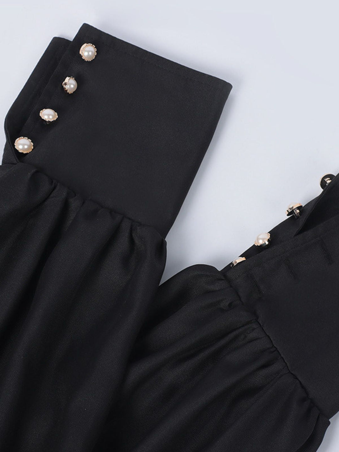 Black 1940s Nun-Style Cross Necklace Dress - vintage dress, retro fashion, classic black