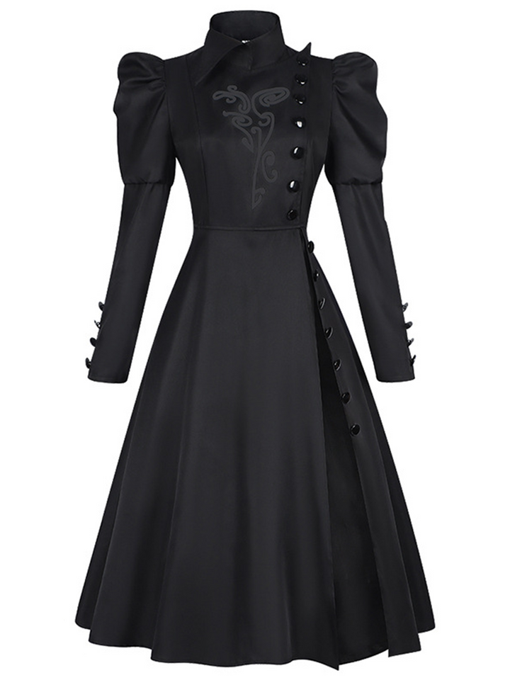 She slips into this Black 1940s Wicked-Inspired Floral Witch Dress and suddenly it&