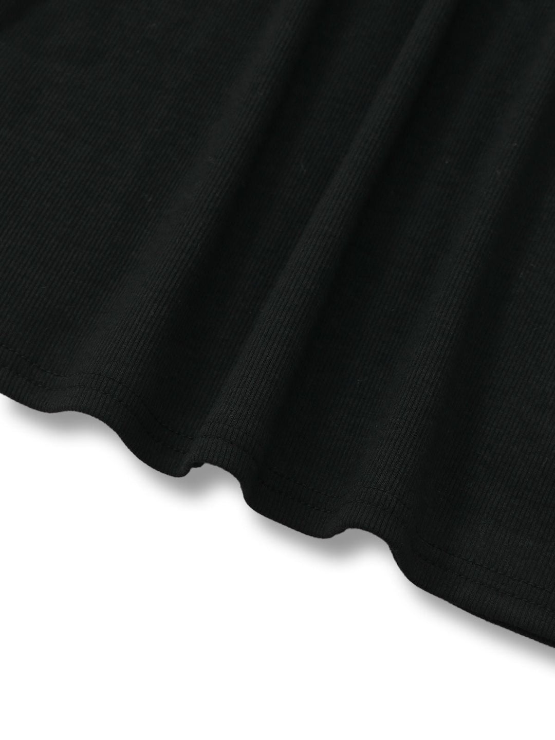 Black 1950S V-Neck Lantern Sleeve Knitted Top - vintage fashion, retro style, classic black