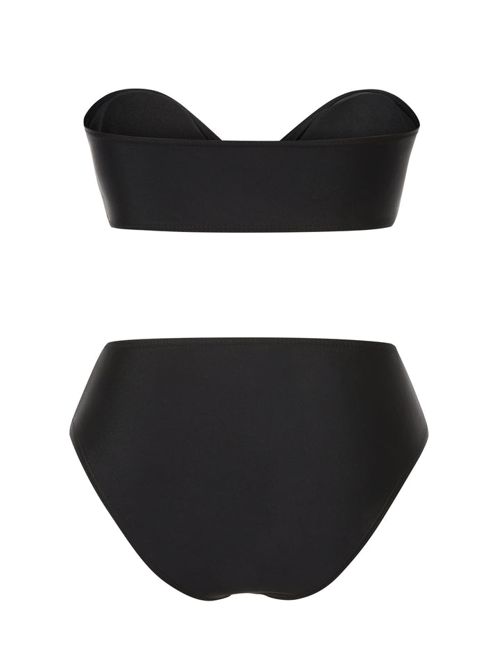 Black 1950s Bandeau Starfish Bikini Set, vintage swimsuit, pin-up swimwear - perfect for women who love vintage and retro fashion