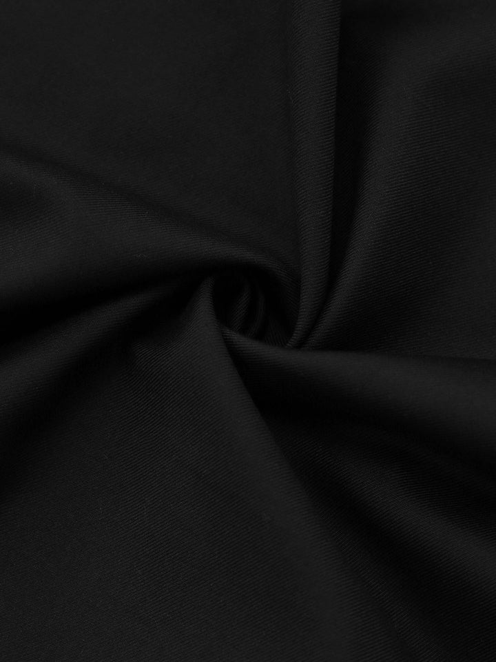 Black 1950s Bow Decor Solid Skirt - vintage skirt, retro style, classic black