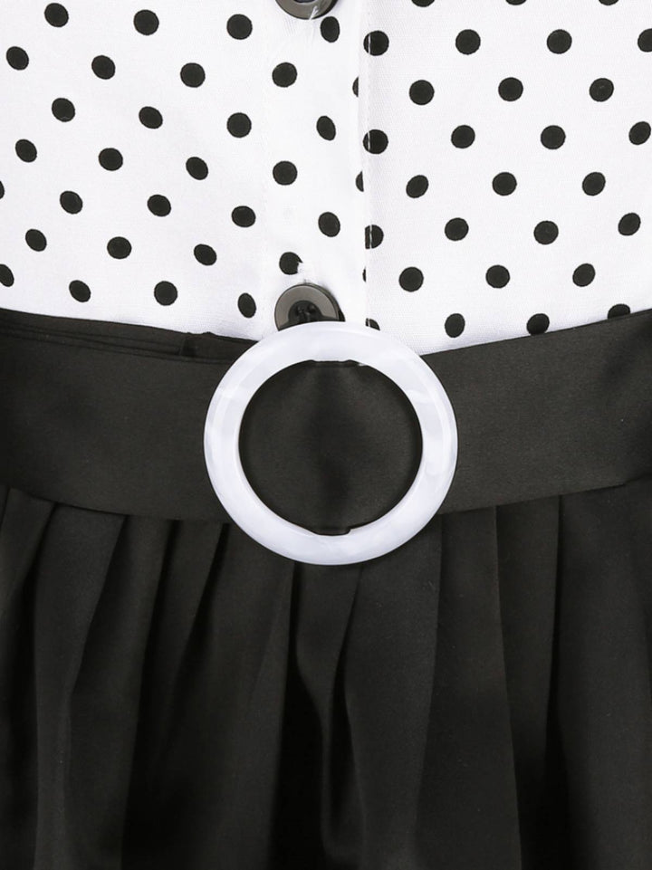 Black 1950s Dots Patchwork Dress — vintage elegance for the modern woman