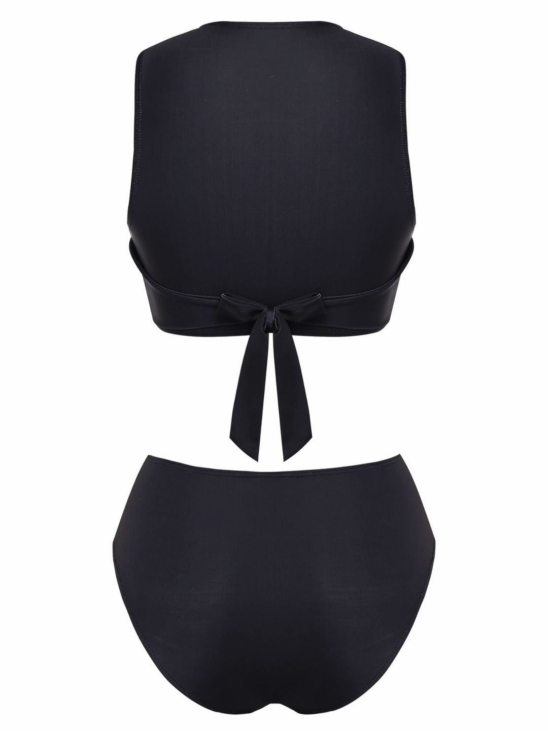 Black 1950s Explore The Beach Tankini Set - vintage fashion, retro style, classic black