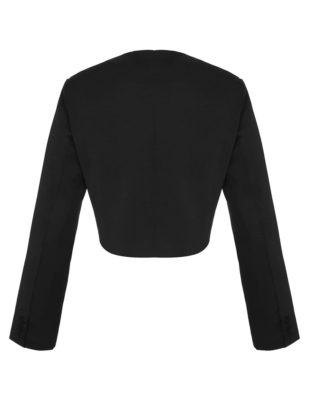 Black 1950s Fragrant Short Button Jacket — 1950s style that speaks before she does