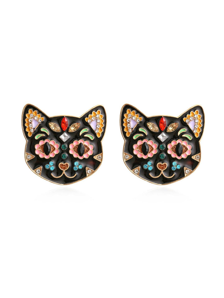 Black 1950s Halloween Cat Earring: timeless style reimagined