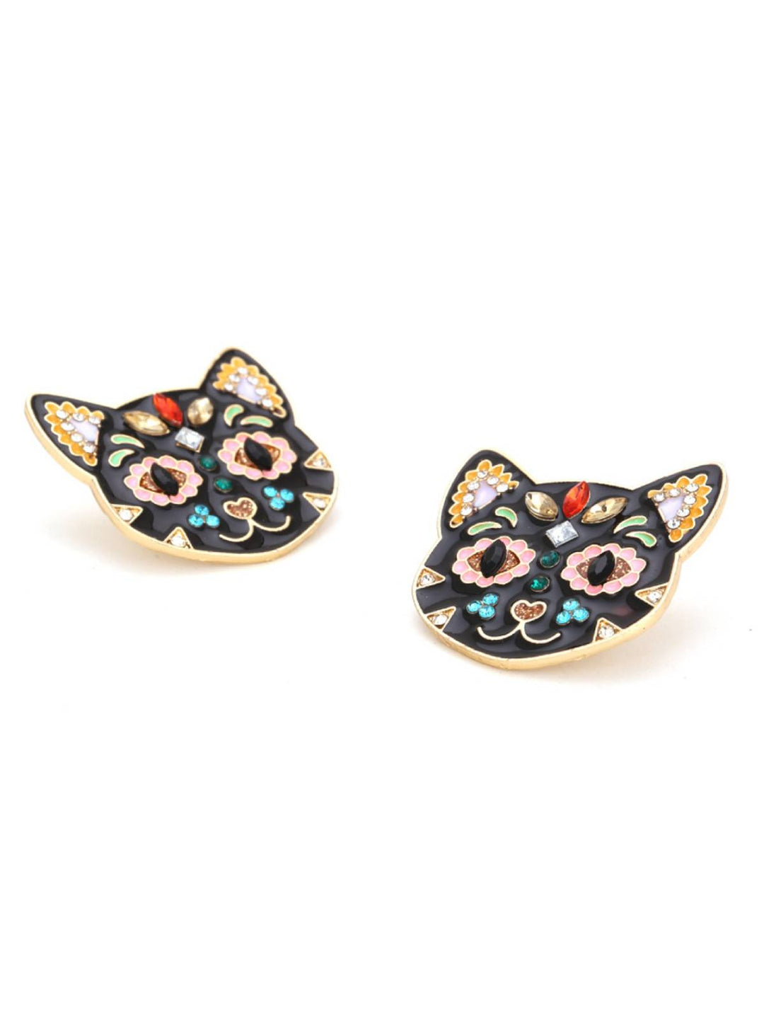 Black 1950s Halloween Cat Earring, vintage fashion, retro style - perfect for women who love vintage and retro fashion
