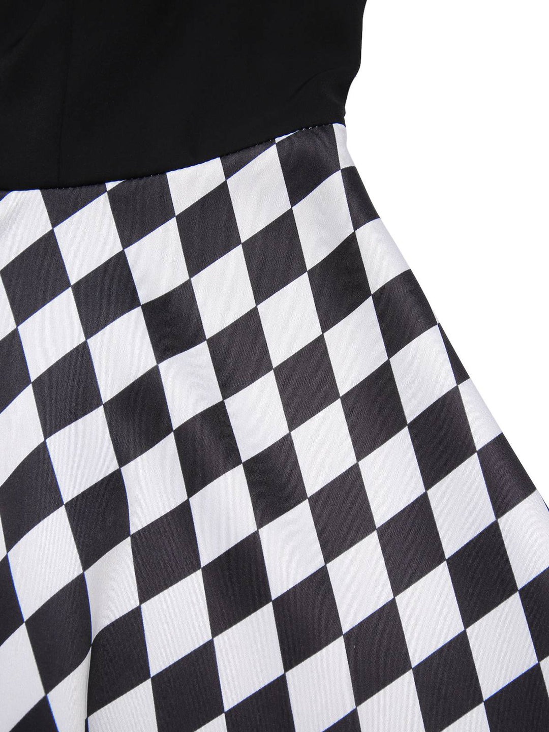 Black 1950s Halloween Harlequin Pattern Dress &amp; Leather Corset, vintage dress, retro fashion, rockabilly, pin-up fashion - perfect for women who love vintage and retro fashion