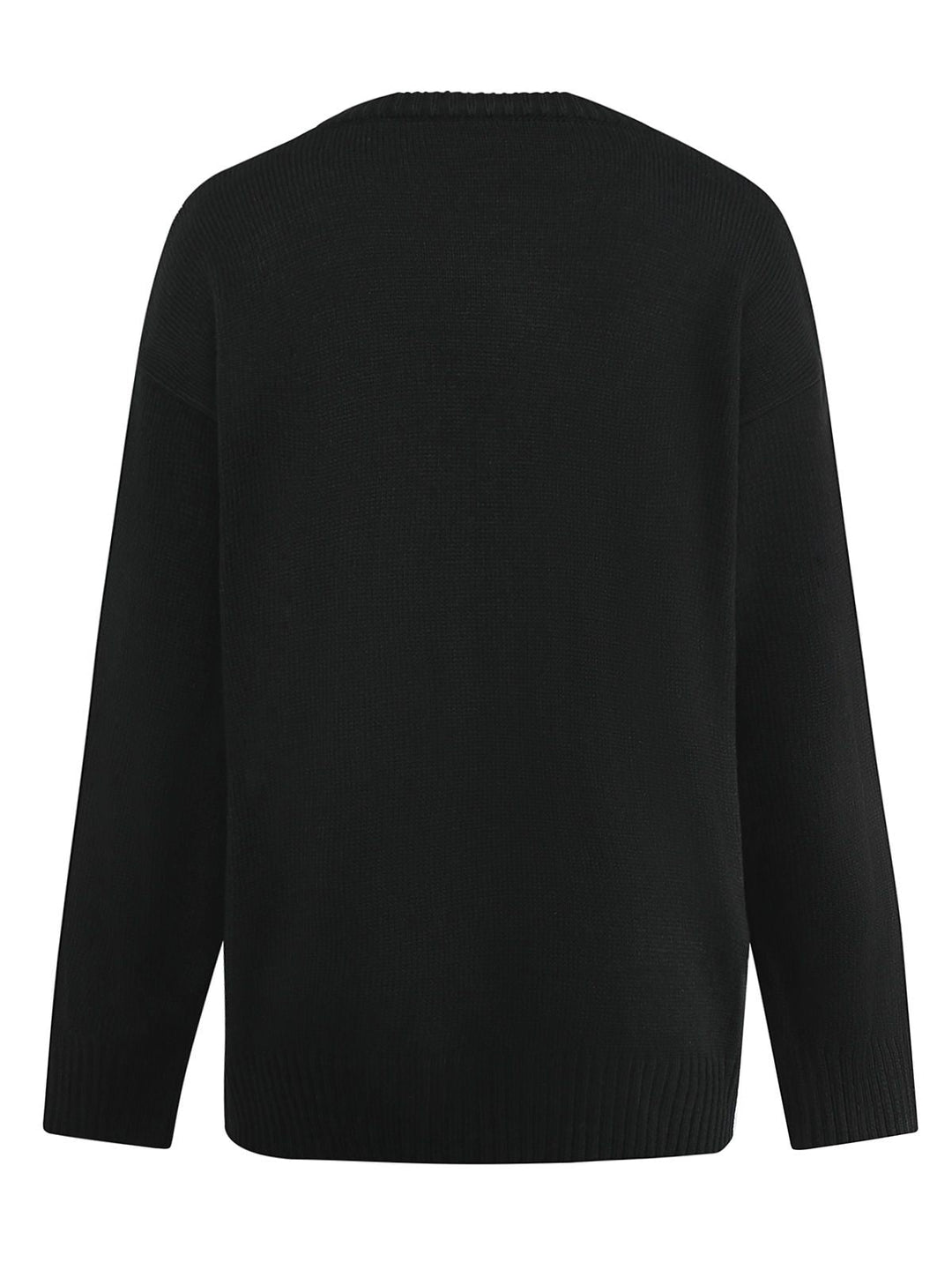 Black 1950s Halloween Skeleton Print Knit Sweater - vintage fashion, retro style, classic black