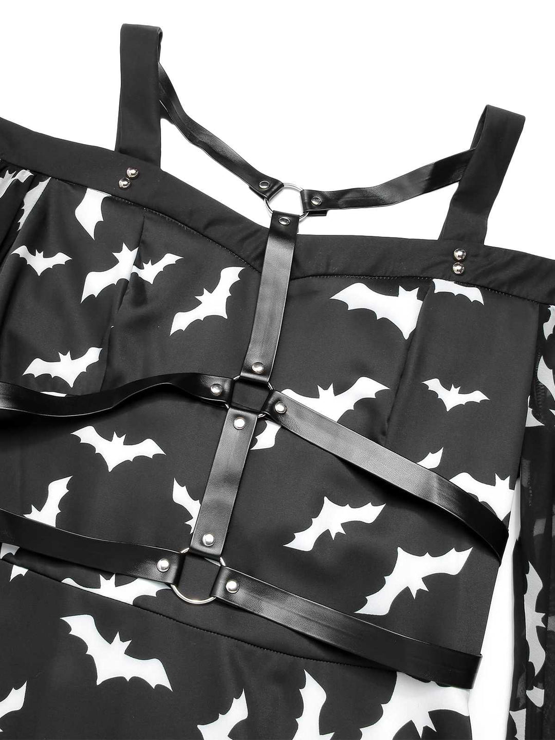 Black 1950s Halloween Spaghetti Strap Bat Dress: timeless style reimagined