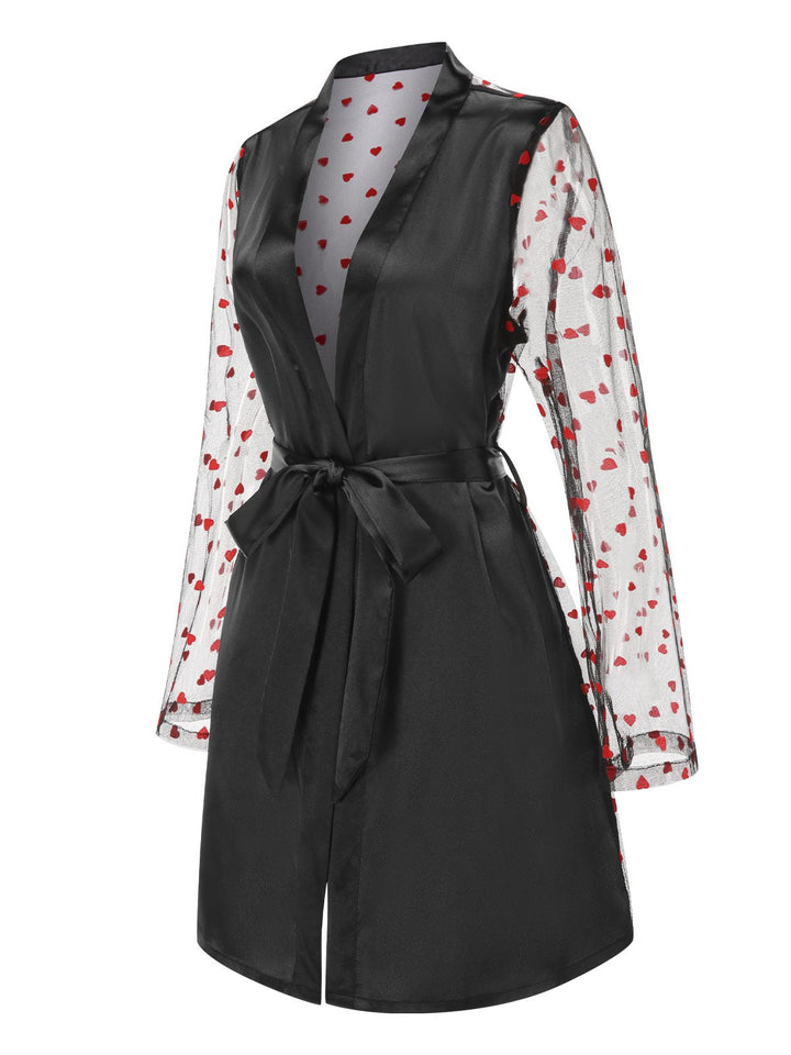 Hearts Dots Mesh Satin | | vintage fashion, retro style