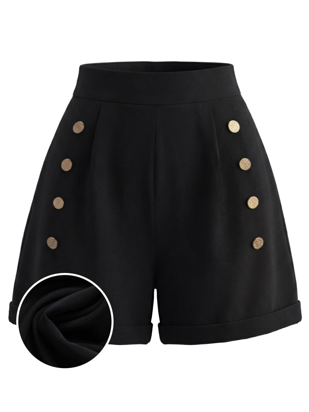 [Pre-Sale] Black 1950s Ruffle Shorts 5