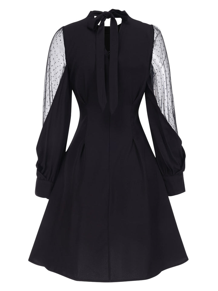 1950s Illusion Patchwork Sleeves Dress | 1950s | vintage dress, retro fashion