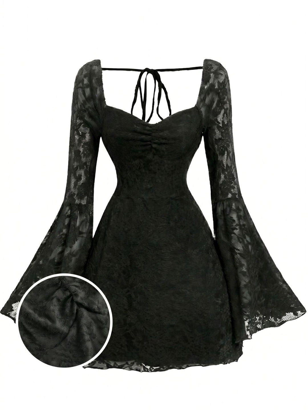 Black 1950s Lace Halter Vintage Top