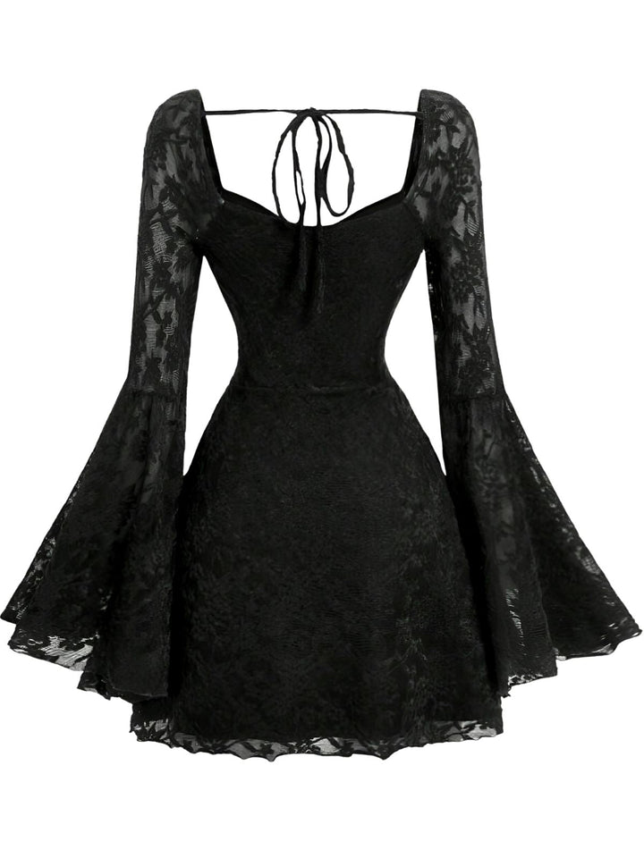 Black 1950s Lace Halter Vintage Top 3