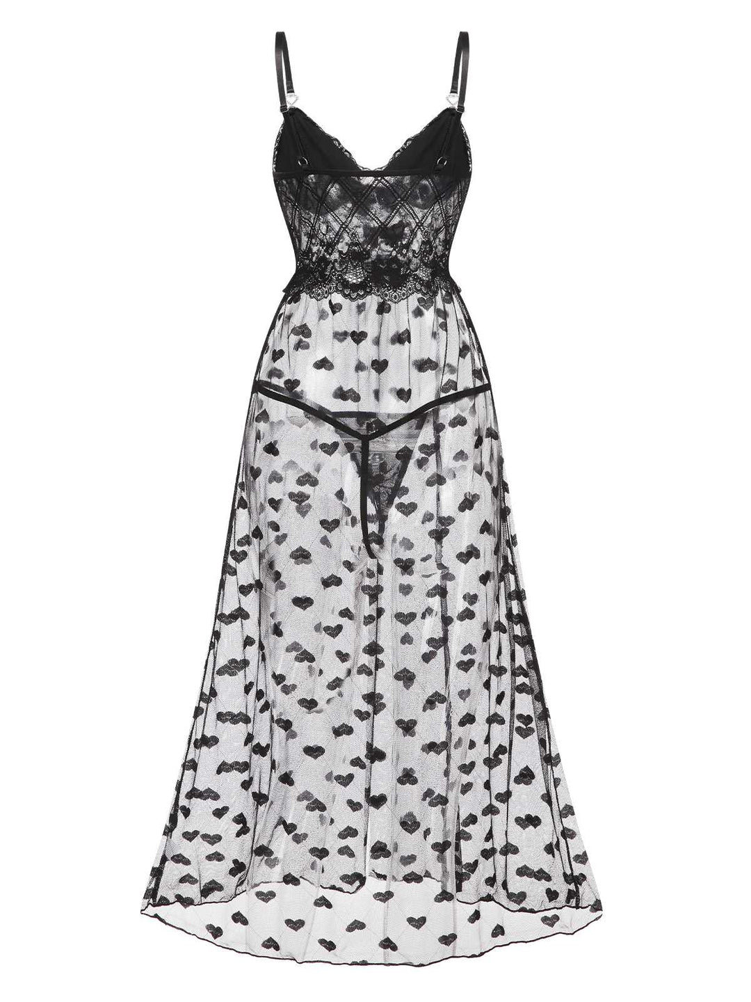 Lace Hearts Mesh Nightgown | | vintage dress, retro fashion