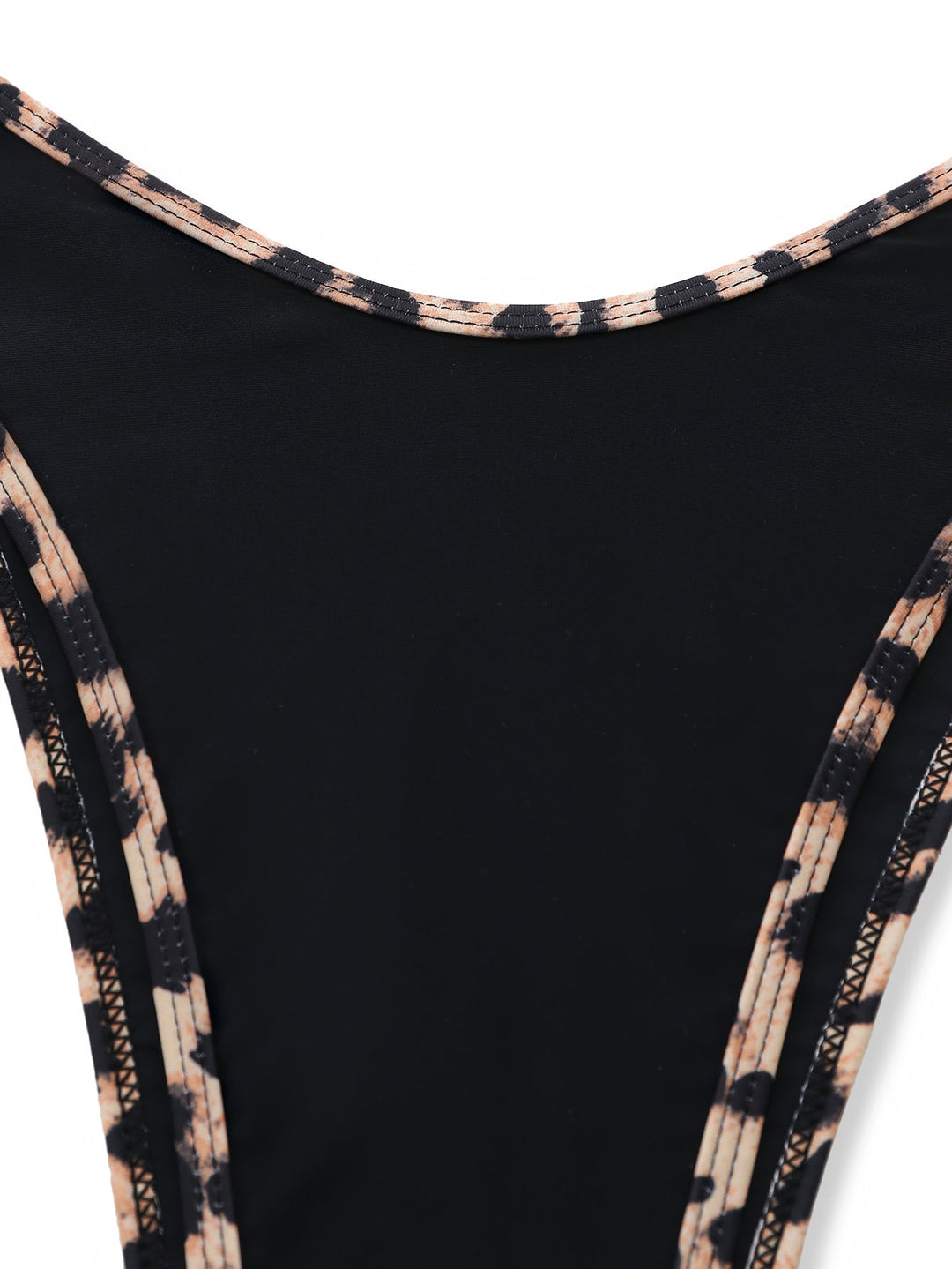 Black Leopard Trim Metal Starfish Bikini Set - vintage swimsuit, swimwear for vintage lovers