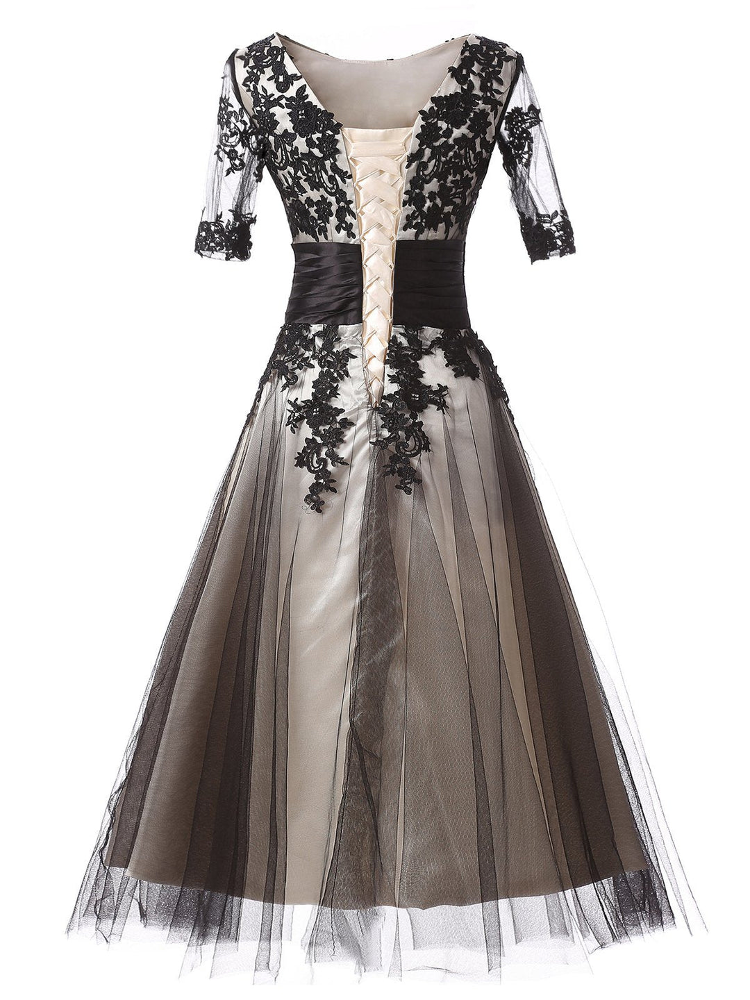Black 1950s Mesh Swing Dress: timeless style reimagined