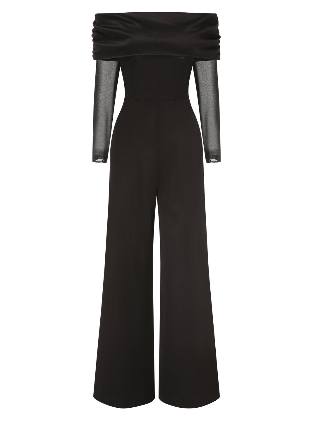 1950s OffShoulder Sheer Sleeve Jumpsuit | 1950s | vintage romper, retro jumpsuit