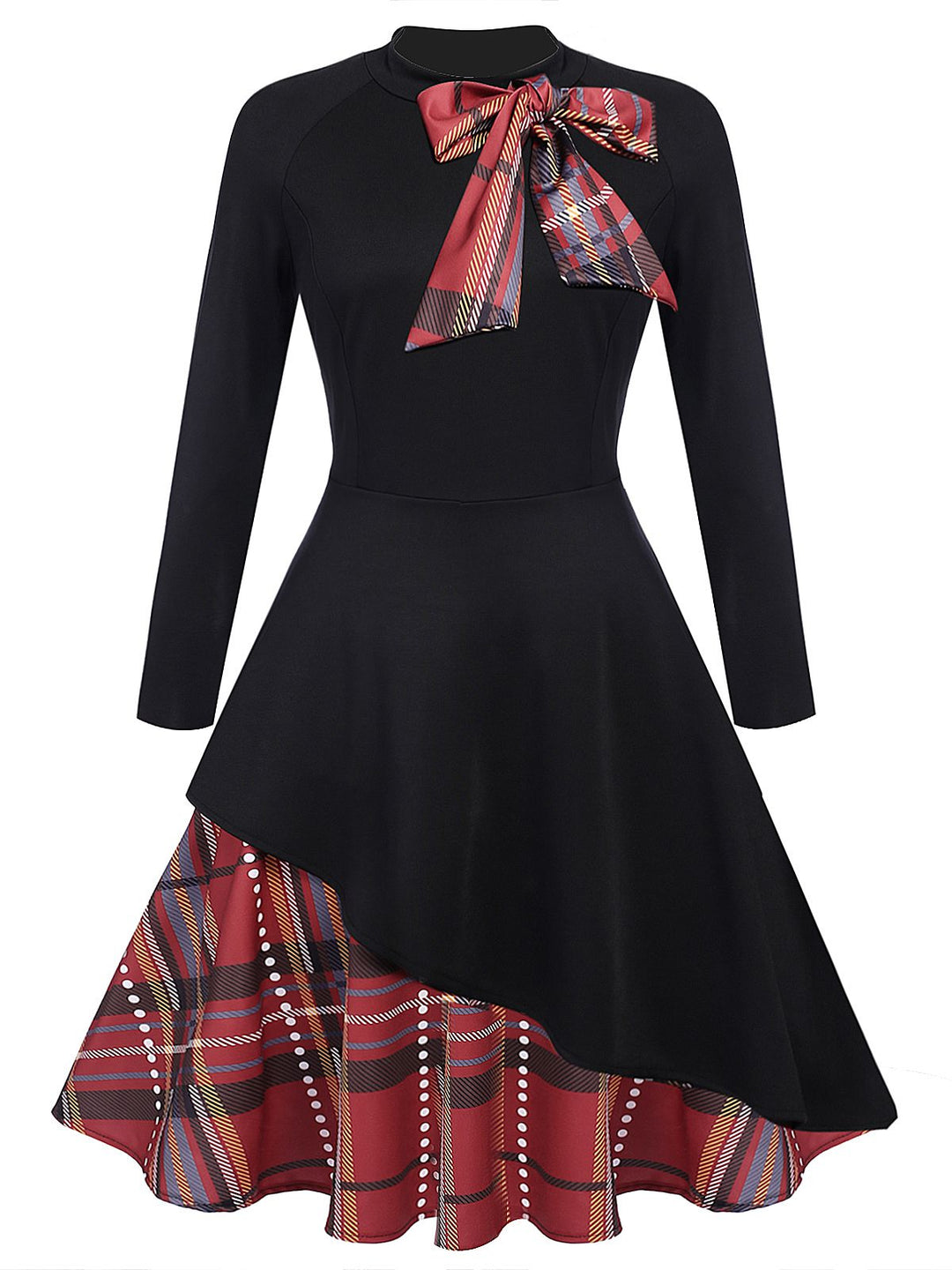 1950s Plaid Patchwork Swing Dress | 1950s | vintage dress, fashion