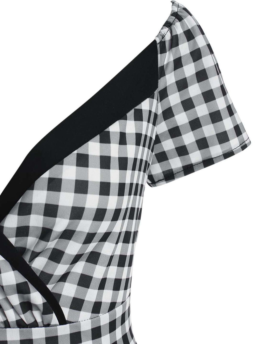 Black 1950s Plaids Button Swing Dress: timeless style reimagined
