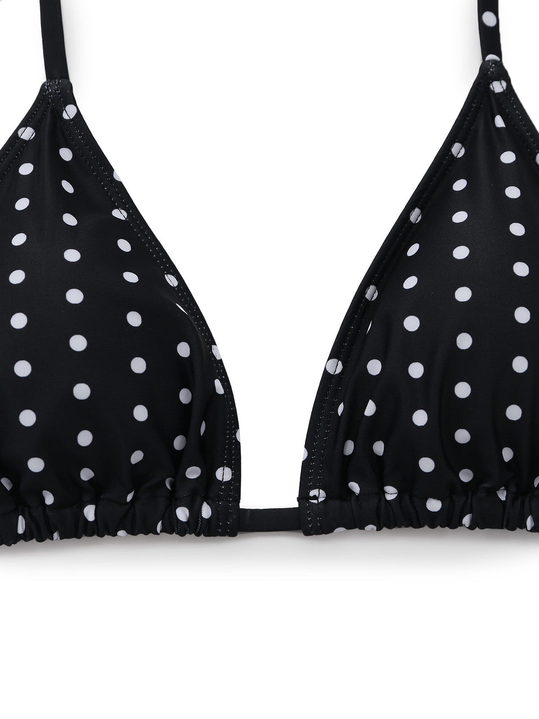 Black 1950s Ruched Tankini Set 3