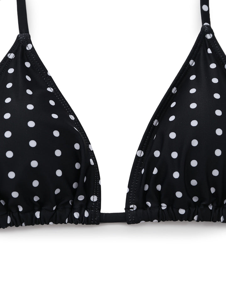 Black 1950s Ruched Tankini Set 3