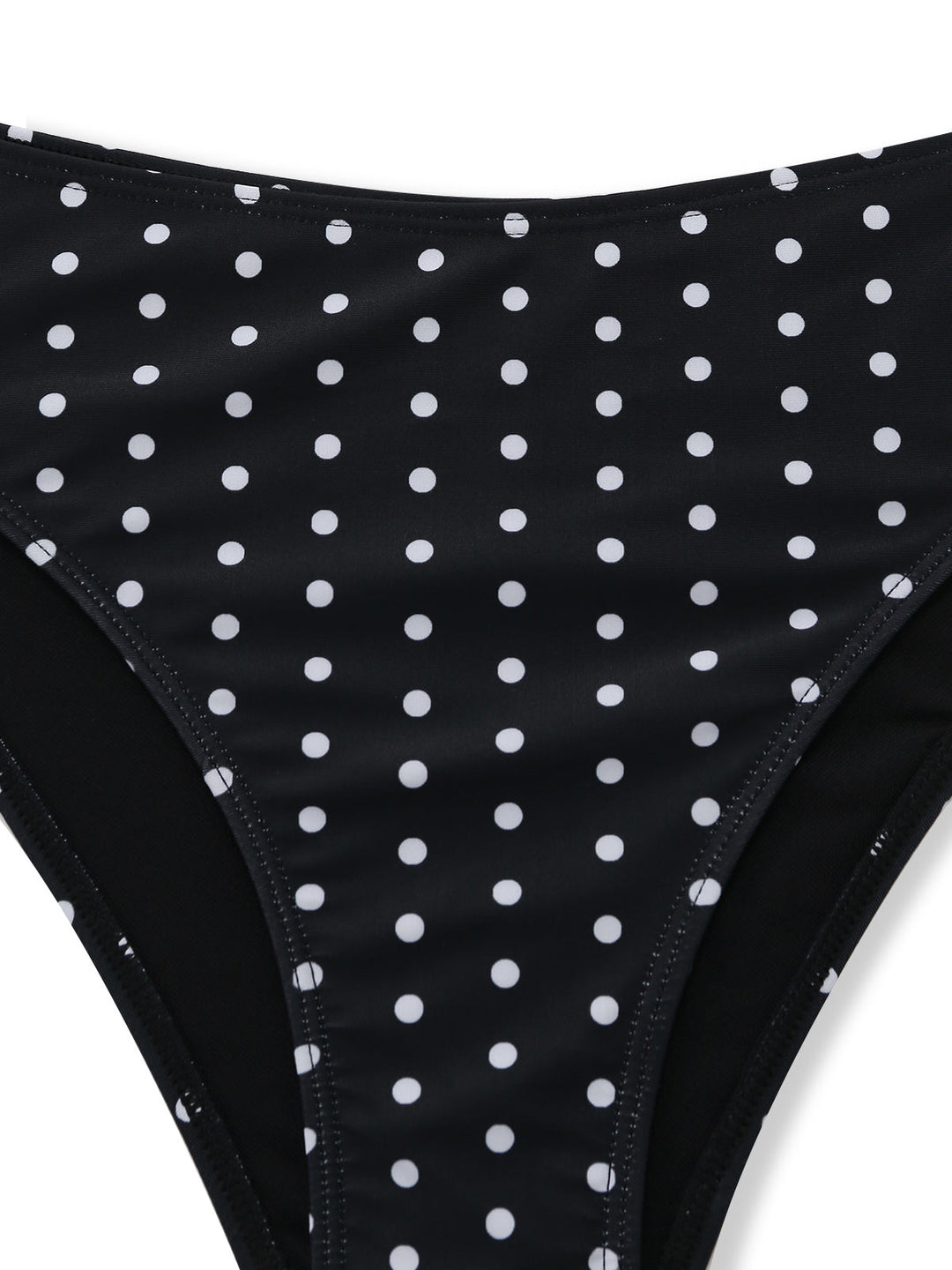 Black 1950s Ruched Tankini Set 2