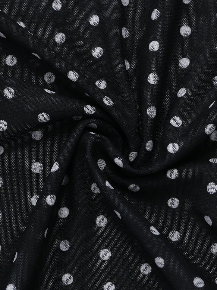 Black 1950s Ruched Tankini Set 5
