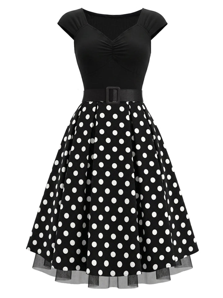 [Pre-Sale] Black 1950s Mesh Vintage Classic Dress 3