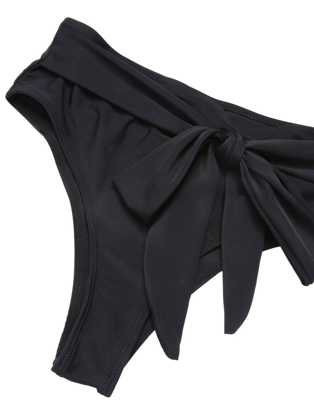 Black 1950s Ruffle Sleeve Split Swimsuit, vintage swimsuit, pin-up swimwear - perfect for women who love vintage and retro fashion