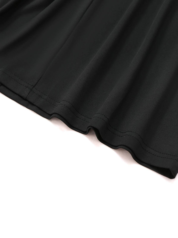 Black 1950s Sleeveless Side-Bow-Slit Maxi Dress - vintage dress, retro fashion, rockabilly